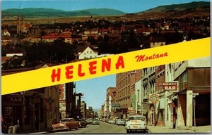 Vintage 1950s HELENA, Montana Postcard Panorama City View / "Last Chance Gulch" - Picture 1 of 2