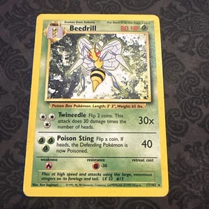 Pokémon TCG Beedrill Base Set 17/102 Regular Unlimited Rare - Bild 1 von 2