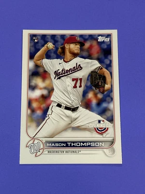 2022 Topps Opening Day Mason Thompson Rookie #145 Washington Nationals RC (W) - Image 1 of 2