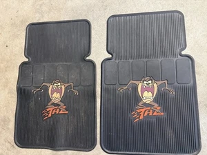 Vintage PlastiColor Looney Tunes Taz Tasmanian Devil Rubber Floor Mats Pair - Bild 1 von 7