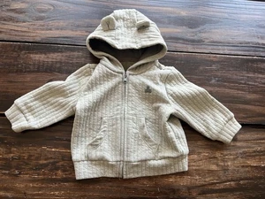 Baby Gap Sweatshirt Jacket Hoodie Bear Size 3-6 Months Green - Picture 1 of 3