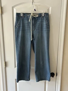 Wonderly Damen Größe 10 Cropped Wide Leg Medium Wash Ankle Jeans - Bild 1 von 7