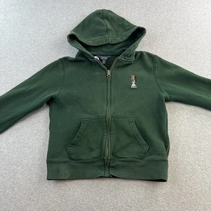 Polo Ralph Lauren Hoodie Youth Medium 10-12 Bear Logo Zip Up Jacket Boys - Picture 1 of 7