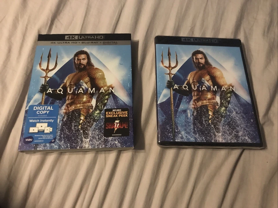 DC Aquaman (4k Ultra HD Blu-ray Digital 2018) With Slipcover