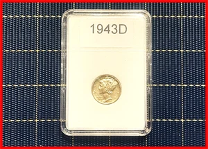 Moneda de diez centavos Mercury 1943-D - Impresionante AU+ 90% moneda de plata - Set Break - Imagen 1 de 4