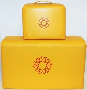 Juego de 2 bolsas aisladas Tupperware vintage pequeñas y grandes Sunburst Maize - Imagen 1 de 6