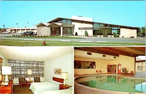 Milwaukee, WI Wisconsin WHITE COURT MOTEL Room~piscina interna ROADSIDE cartolina - Foto 1 di 2