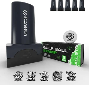 GOLFBALL SELBSTFÄRBEND STEMPEL MARKER SET WASSERDICHT GOLFBÄLLE STEMPEL MARKER GESCHENK - Bild 1 von 7