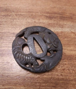 Tsuba Sword Guard for Katana Japanese Samurai Antique Edo Period - Picture 1 of 5
