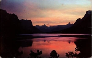 Vtg Montana MT St Mary Lake at Day's End Twilight Postcard - Picture 1 of 2