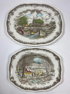 Set of 2 Vintage Kensington Shakespeare Platters – Hand Engraved Ironstone - Bild 1 von 7
