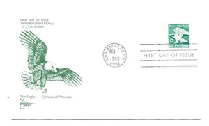 2112  'D' (22c) Non Denominated Eagle coil GillCraft FDC - Picture 1 of 1