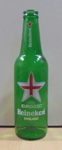 HEINEKEN BEER EURO 2020 ENGLAND ADVERTISIGN GLASS BOTTLE 330ML EMPTY - Picture 1 of 7