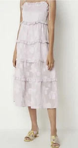 Ted Baker Heidih Lilac Frill Tiered Dress Size 4 UK 14 BNWT - Picture 1 of 5