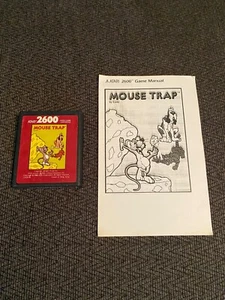 MOUSE TRAP Atari 2600 videogame cartridge and manual retro 1988  - Picture 1 of 2