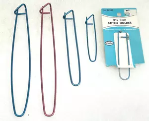 Lotto di 5 supporti per punti a maglia 6,5" 4,5" 2,5" alluminio metallo - Foto 1 di 2