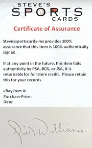 Dick Williams HOF A's, Red Sox Signed Index Card In-Person Auto w/ COA - Picture 1 of 5