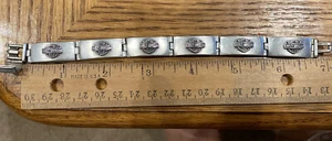 Harley Davidson Sterling Silver Bracelet  7” Long This  Is HEAVY!!! 55.6 Grams! - Picture 1 of 6