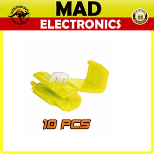 10 x 6mm Yellow Scotch Lock Quick Splice Wire Cable Connector Terminal Crimp - Picture 1 of 1