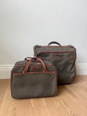 Vintage leather hartmann garment bag and laptop bag set - Image 1 of 4
