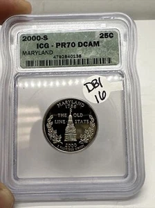 2000 S Clad Maryland ICG PR70 DCAM DB1-16 - Picture 1 of 5