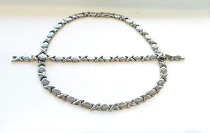 Hugs And Kisses XO with bracelet in Silver 18 inches Starburst Necklace Set - Picture 1 of 5