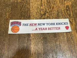 New York Knicks Vintage Bumper Sticker - A Year Better - 1980 NBA - Picture 1 of 2