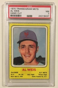 1970 Transogram Al Weis Mets PSA Certified 7 NM New York Mets Baseball Card - Picture 1 of 3