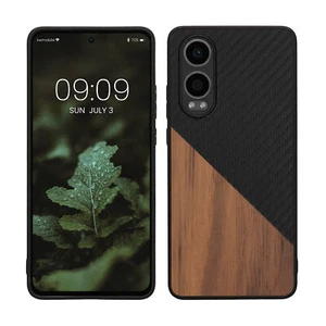 Cover OnePlus Nord CE 4 Lite 5G - Fibra Carbonio e Legno con Bumper - Foto 1 di 7