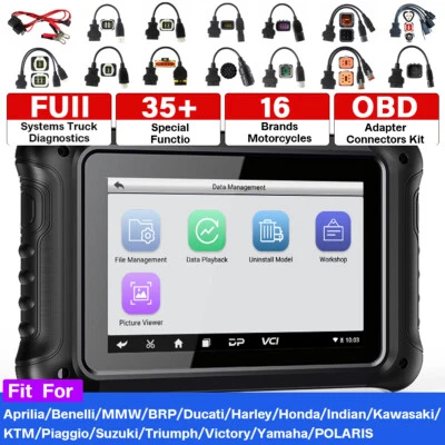 ATV UTV Motorcycle Diagnostic Scanner OBD2 All System Code Reader Scan Tool Kit  - Image 1 of 4