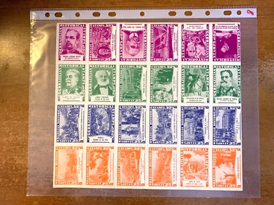 Brazilian Historical 1939 Worlds Fair (?) Amoco (?) (24) Stamp Sheet (#8) - Image 1 of 4