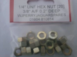 1/4" UNF SMALL HEX  NUTS   X 20 - Picture 1 of 1