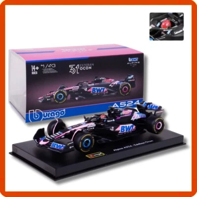 modellino auto bburago 1:43 diecast formula 1 f1 ALPINE A524 2024 ESTEBAN OCON P - Immagine 1 di 2
