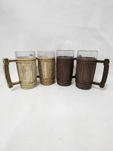 GENERAL TIRE Beer Mug Stein 12 Oz Renaissance RETRO USA Made Vtg 1970's Set Of 4 - Picture 1 of 9