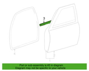Genuine Tacoma (1995-2004) Weatherstrp Outer Front Right Door Glass 68160-04020 - Picture 1 of 1