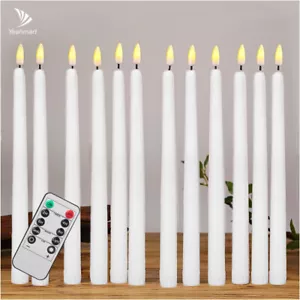 6/24Pc LED Flameless Taper Candles 6.5/11"Tall Tapered Candle Battery Operated W - Picture 1 of 28