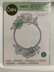 Sizzix Framelits Stanzschablonen Kreis Blumenrahmen von Lisa Jones 4 Stk. - Bild 1 von 3