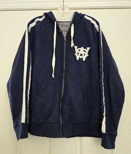 Giacca con cappuccio vintage Y2K Slade Wilder uomo XL blu full zip L/S felpa tasca - Foto 1 di 11