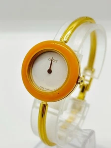 [tal cual] Reloj GUCCI 11/12 con bisel de cambio esfera blanca dorado no probado para piezas - Imagen 1 de 12