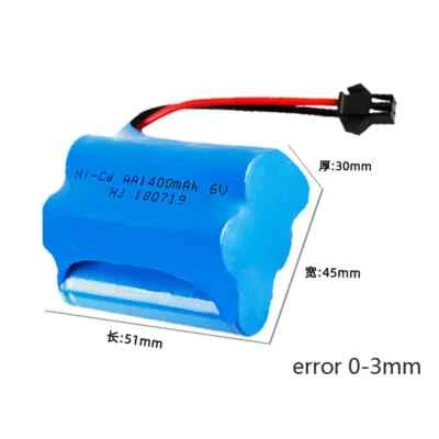 1 Stück 6V 1400mah NICD AA Akku für RC Elektro Spielzeug Autos Waffen Boote Panzer LKW - Bild 1 von 4