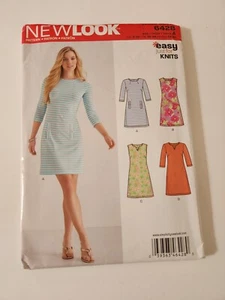 New Look Dress Pattern #6428 Easy Just For Knits Uncut size A US 8-20 Simplicity - Picture 1 of 4
