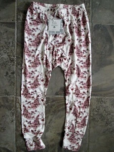 NWT Kate Quinn Panda Pants Harem 5Y Bamboo Kids Leggings Peacocks Pink Purple - Picture 1 of 9