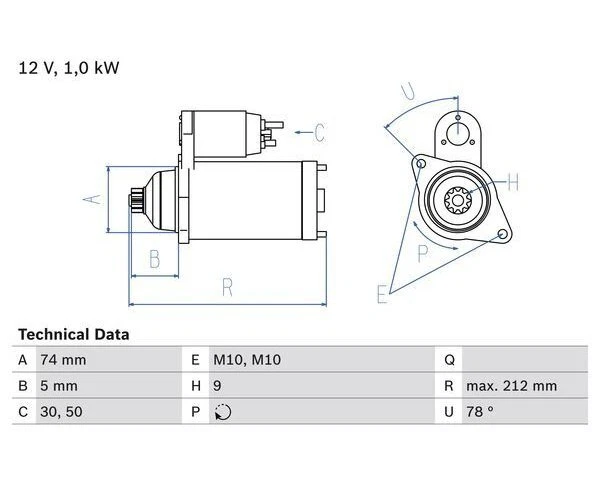 Arranque BOSCH 0986018701 Toyota Corolla Corolla Compact Foto 1 de 1