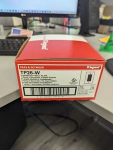 Neu Legrand Pass & Seymour TP26-W TM WANDPLATTE, 1-Gang, weiß - Box mit 20 - Bild 1 von 4