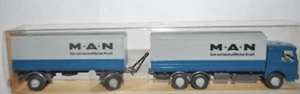 VINTAGE Wiking 470 (470/10A) MAN Bussing Tarped Truck Trailer - NEW w/BOX - Picture 1 of 6