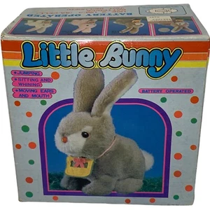 Juguete de peluche vintage Little Bunny a batería modelo de salto probado funciona - Imagen 1 de 10