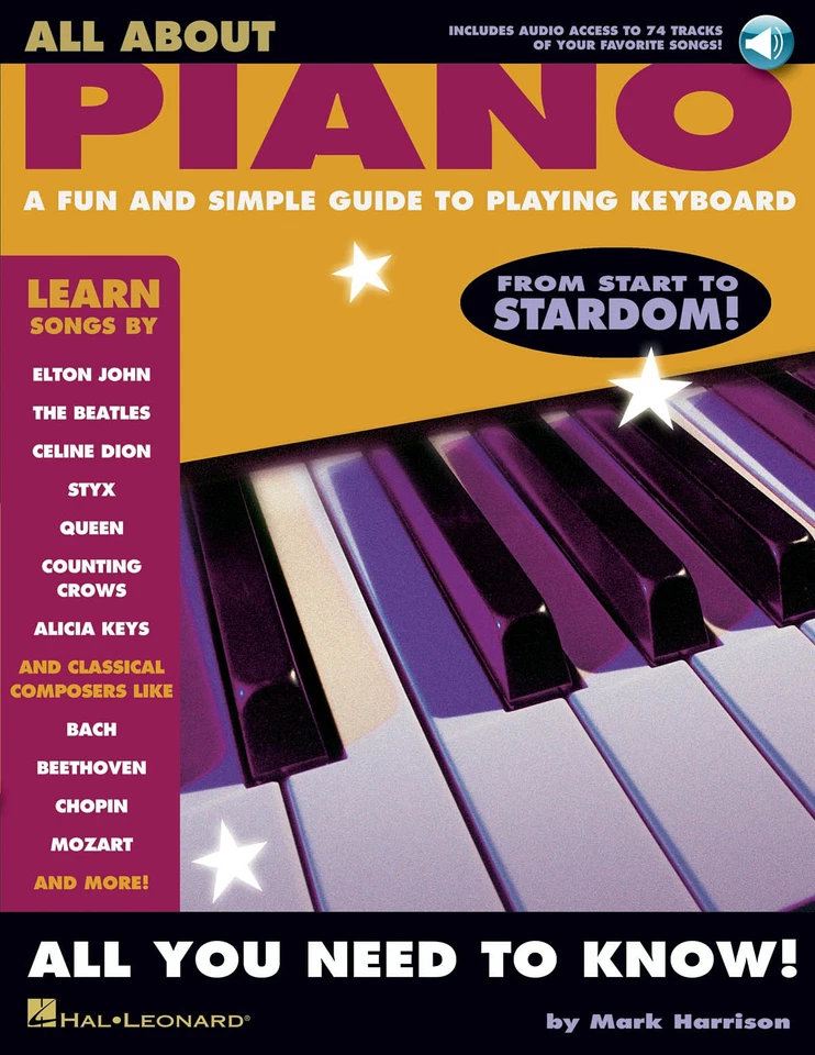 All About Piano Easy Keyboard Lessons Songs Hal Leonard Play-Along Book Audio - Image 1 of 1
