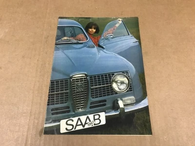 Folleto vintage de vendedor de concesionario Saab 1967 Foto 1 de 4