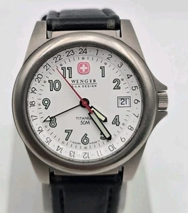 Wenger Field Issue Uhr All Titanium GMT Dual Time Date 38mm 097.0665 - Bild 1 von 10