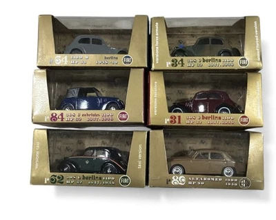 Lote de coches de revendedor Brumm 1/43 - Cantidad 6 Fiat, Alfa Romeo, Cabriolet, Berlina Taxi Foto 1 de 4